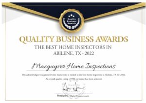 award best home Inspector in Abilene TX
